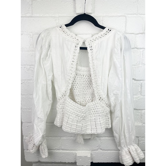 NWT Free People Megan Crochet Top - Picture 9 of 13